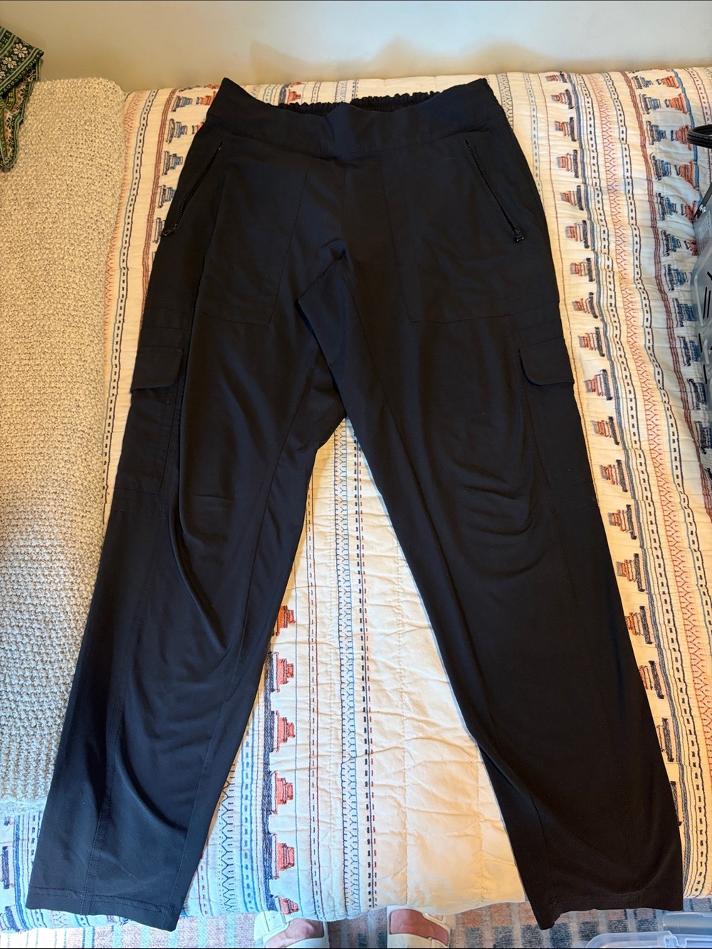 Athleta Black Track Pants with Cargo Pockets